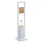 Porte - papier toilettes et brosse wc natureo blanc