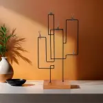 Porte - photo � poser 5 photos (h45 cm) cactus noir