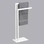 Porte serviette 2 barres (h81 cm) m�tal blanc