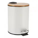 Poubelle � p�dale avec frein de chute timeless blanche