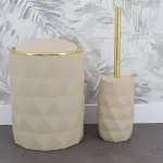 Poubelle salle de bain 6l rubby beige