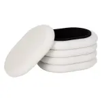 Pouf de rangement bouclette (l59 cm) giulia blanc Pouf de rangement bouclette (l59 cm) giulia blanc