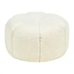 Pouf rond bouclette (d40 x h22 cm) blanc polaire Pouf rond bouclette (d40 x h22 cm) blanc polaire