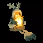 Poupe lumineuse assise (h41 cm) alice et bougie bleu ciel