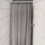 Rideau de douche troit spcial douche (120 x 180 cm) uni gris