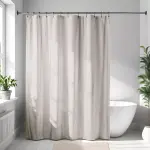 Rideau de douche en microfibre (180 x 200 cm) gauffr� beige