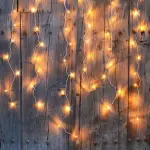 Rideau lumineux h2 m l2 m 96 led interconnectable blanc chaud