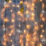 Rideau lumineux h2 m l2 m 96 led interconnectable flashing light bicolore blanc chaud et froid