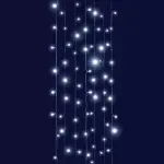 Rideau lumineux interconnectable h2 m l2 m 96 led chute de neige blanc froid