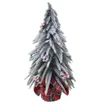 Sapin artificiel de table (h27 cm) baies et tartan �cossais