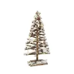 Sapin lumineux  piles 20 led (h50 cm) laponie enneige blanc chaud