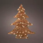 Sapin lumineux à piles 30 led (h40 cm) christmas rotin blanc chaud Sapin lumineux à piles 30 led (h40 cm) christmas rotin blanc chaud