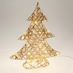 Sapin lumineux à piles 30 led (h40 cm) féerie de noël blanc chaud doré Sapin lumineux à piles 30 led (h40 cm) féerie de noël blanc chaud doré
