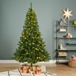 Sapin de no�l artificiel lumineux 200 led (h150 cm) king vert sapin