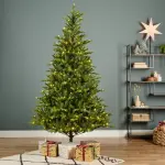 Sapin de no�l artificiel lumineux (220 led) h150 cm allix vert sapin