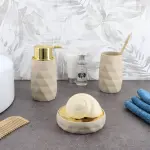 Set d'accessoires salle de bain rubby beige
