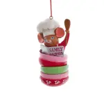 Souris de no�l (h8 cm) chef multicolore