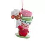 Souris de no�l (h8 cm) lana multicolore