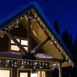 Stalactite lumineuse 20 m 490 led c�ble noir stars bicolore blanc chaud et froid