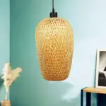Suspension lumineuse en bambou (h35 cm) fuengirola naturel