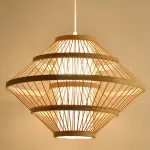 Suspension lumineuse design en bambou (d50 cm) marbella naturel