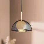 Suspension lumineuse en verre (d20 cm) luméa noir Suspension lumineuse en verre (d20 cm) luméa noir