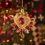 Suspension de no�l (h12 cm) bijou pr�cieux figue