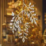Suspension de nol (h24 cm) branche diamant argent