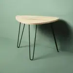 Table d'appoint tripode bois et m�tal (h40 cm) gigogne