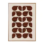 Tableau d�co en bois (50 x 70 cm) graphique ibiza r�tro