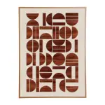 Tableau d�co en bois (50 x 70 cm) graphique minorque r�tro