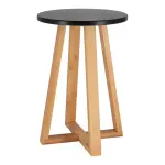 Tabouret plateau (h43 cm) bambou noir