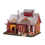 Village de no�l lemax lumineux cabane � sucre l'�rabli�re