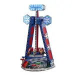 Village de no�l lemax lumineux, musical et en mouvement spinning snowflake