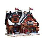 Village de nol lemax  piles lumineux chalet aprs - ski