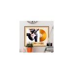 Adhesif deco disque d'or avec nom rock