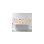 Adhesif deco fleur plante jaune