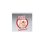 Autocollant beb  bord et chien