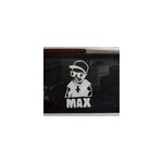 Autocollant bb  bord bb rappeur avec ttine et nom