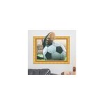 Sticker mural salon 3d cadre de football