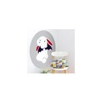 Autocollant enfant lapin chauve - souris