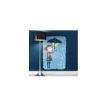 Autocollant enfant soleil sous parapluie