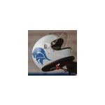 Autocollant moto casque spartiate