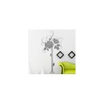 Autocollant mural floral vase rose