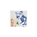 Autocollant mural pinup militaire
