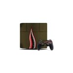 Autocollant ps4 avion bouche requin usa