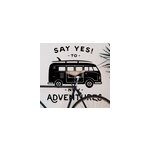 Autocollant voiture van hippie