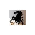Cheval avec des flammes animal de ferme autocollant