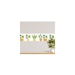 Frise sticker fleurs et plantes d'intérieur aquarelle Frise sticker fleurs et plantes d'intérieur aquarelle
