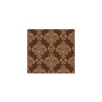 Papier peint baroque style damass� marron